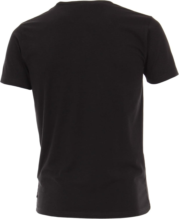 Venti Herren T-Shirt Halbarm Doppelpack 012500 Pflegeleicht, Schwarz