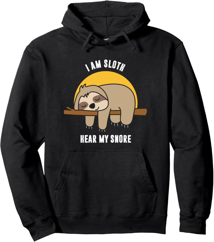 Faultier Schlafen Faul Höre Wie Ich Schnarche Schnarchen Pullover Hoodie