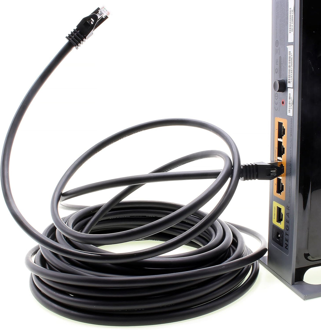 1aTTack.de 5m - schwarz - 5 Stück Cat7 Netzwerkkabel SFTP Patchkabel Lankabel Rohkabel 10GB/s - 500