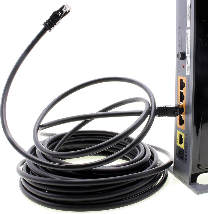1aTTack.de 5m - schwarz - 5 Stück Cat7 Netzwerkkabel SFTP Patchkabel Lankabel Rohkabel 10GB/s - 500