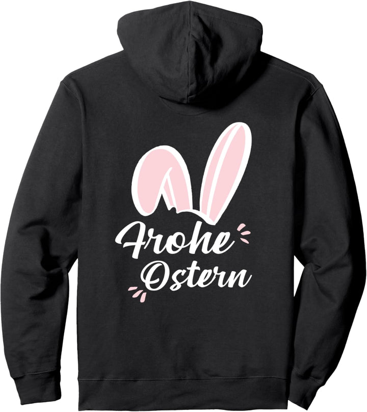 Frohe Ostern Geschenk Osterhase Hasen Ohren Outfit Bunny Pullover Hoodie
