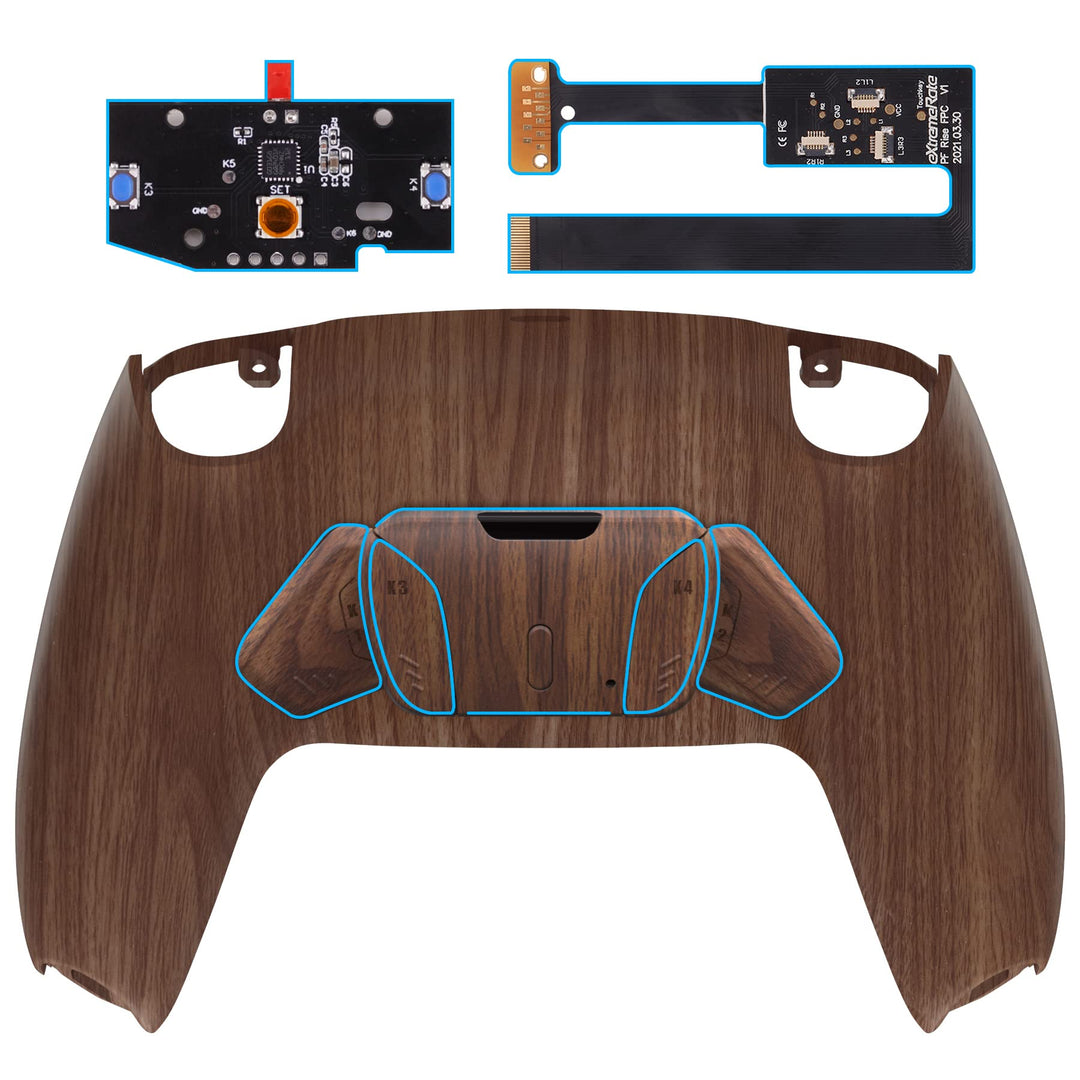 eXtremeRate Programmierbar RISE4 Remap Kit für ps5 Controller BDM-010/020,Remap Board&amp;Rückplate Gehä
