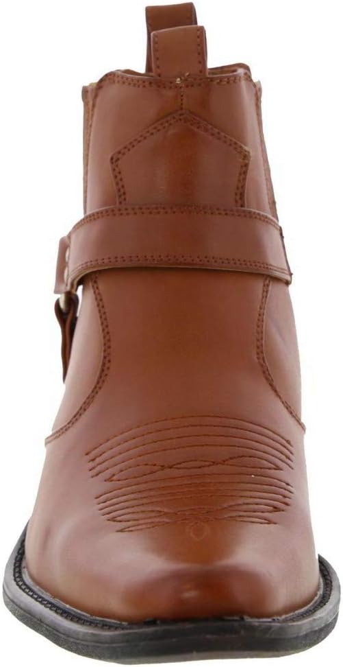 Us Messing Cuban Heel Steigbügel Western Kuh Stiefel 42.5 EU Braun, 42.5 EU Braun