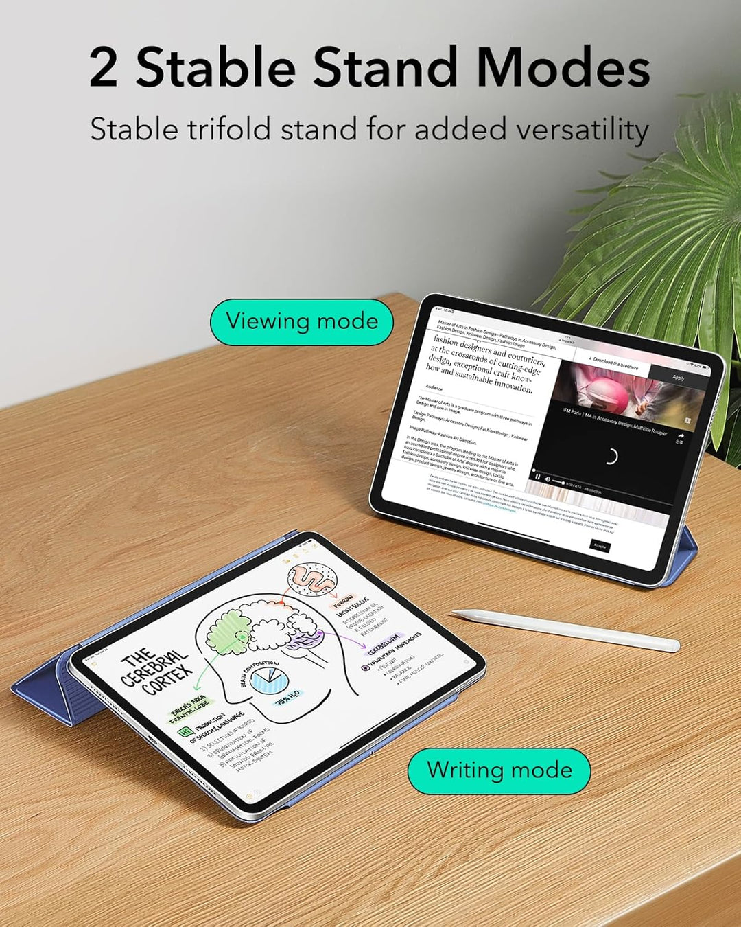 ESR für iPad Pro 13 Zoll Hülle M5/M4 (2025/2024), magnetische Befestigung, dünne Trifold Ständerhüll
