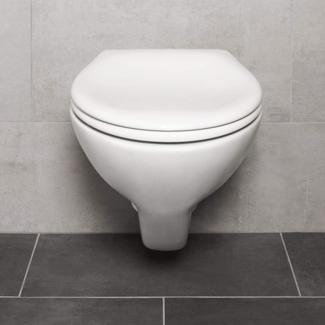 Bullseat® Toilettendeckel mit Absenkautomatik Abnehmbar weiss WC Sitz, Klodeckel Softclose, Klobrill