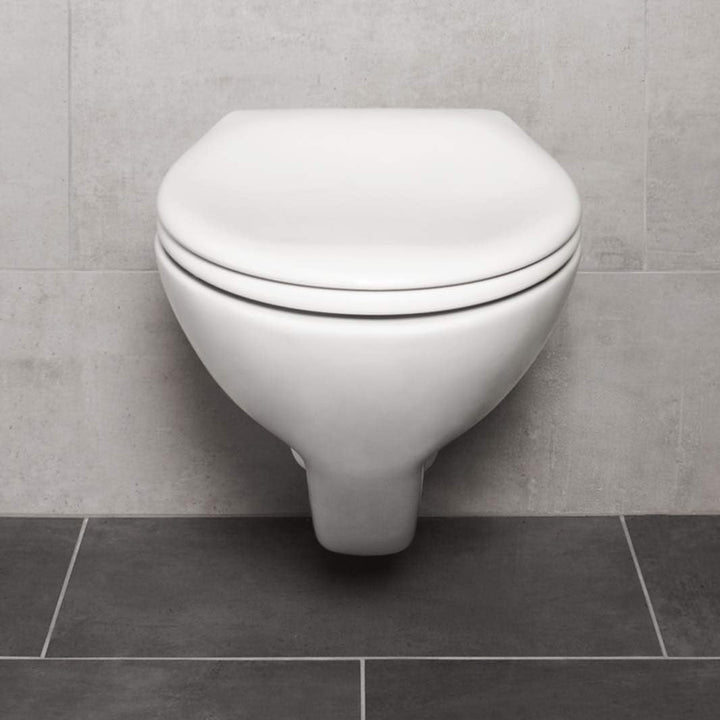Bullseat® Toilettendeckel mit Absenkautomatik Abnehmbar weiss WC Sitz, Klodeckel Softclose, Klobrill