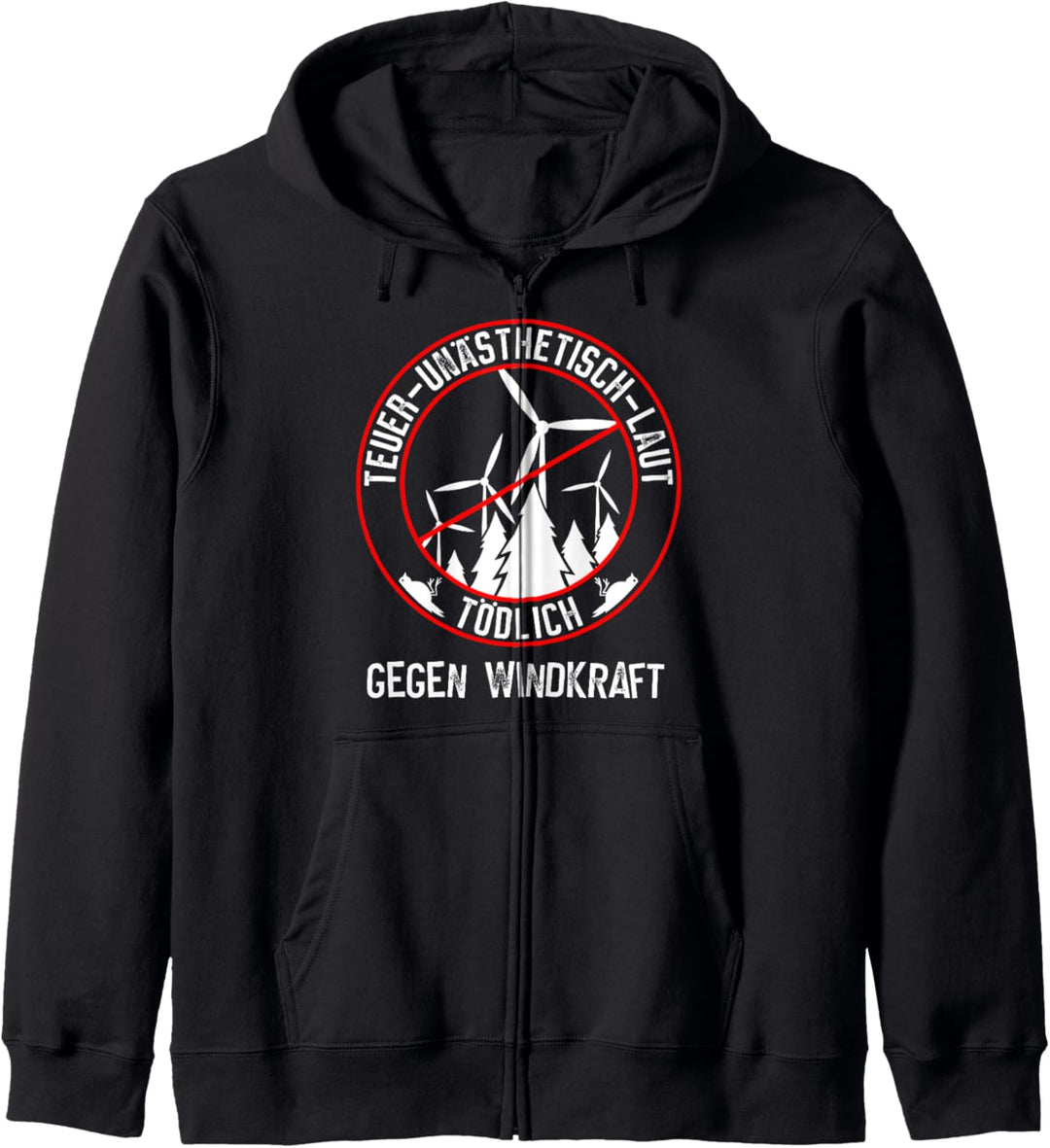 Gegen Windkraft und gegen Windenergie Kapuzenjacke
