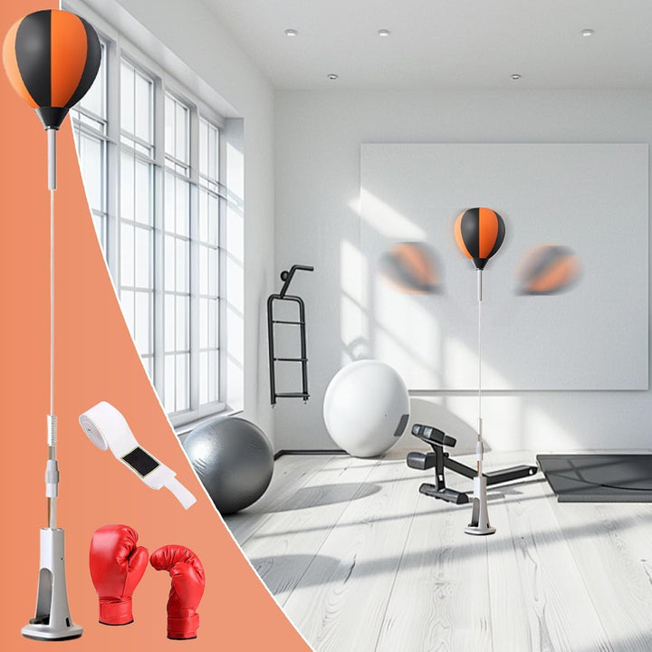 Reaktionstrainer, höhenverstellbar, EVA, Boxsack, Reflex, Boxsack, stehend, mit Handschuhen und Unte