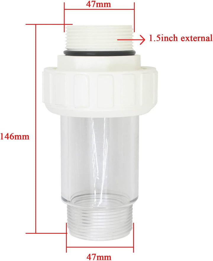 Übergangsverschraubung pvc verschraubung aussengewinde 1-1/2 o ring poolpumpe poolfilter sandfilterp