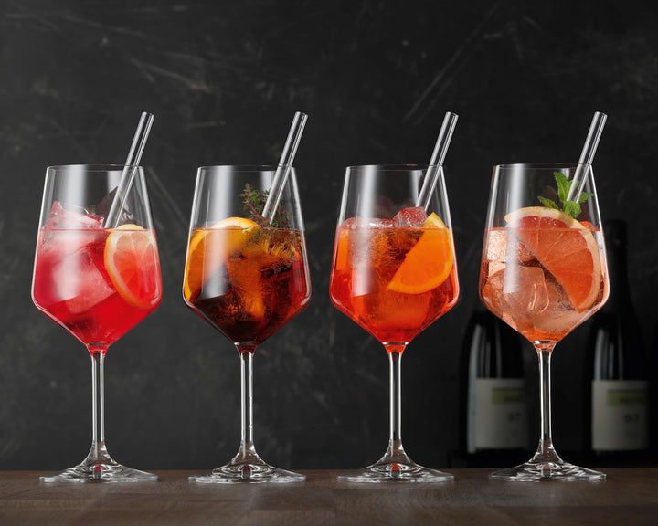 Nachtmann Cocktail/Spritz Set/4 + 4 Glastrinkhalme 7608/8tlg Tastes Good [SET4] [SP]