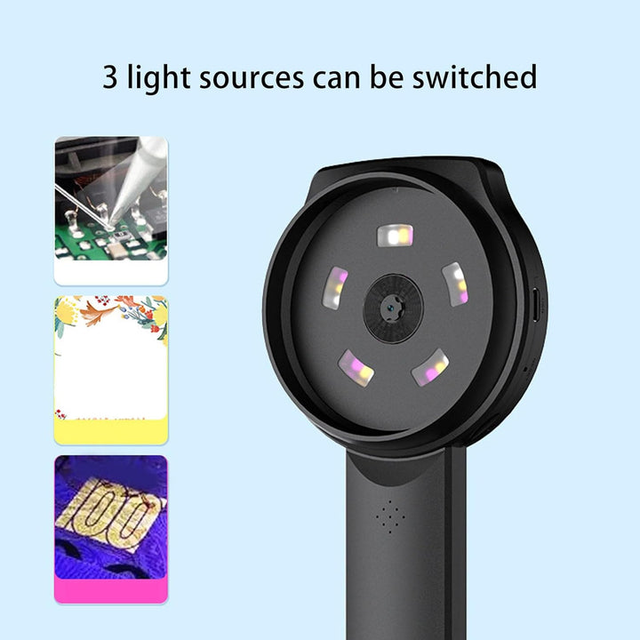 CCYLEZ 1000x Lupe mit Licht, 1000x Digital Lupe Handheld Digital Lupe, 2,8 -Zoll -HD -IPS -Bildschir