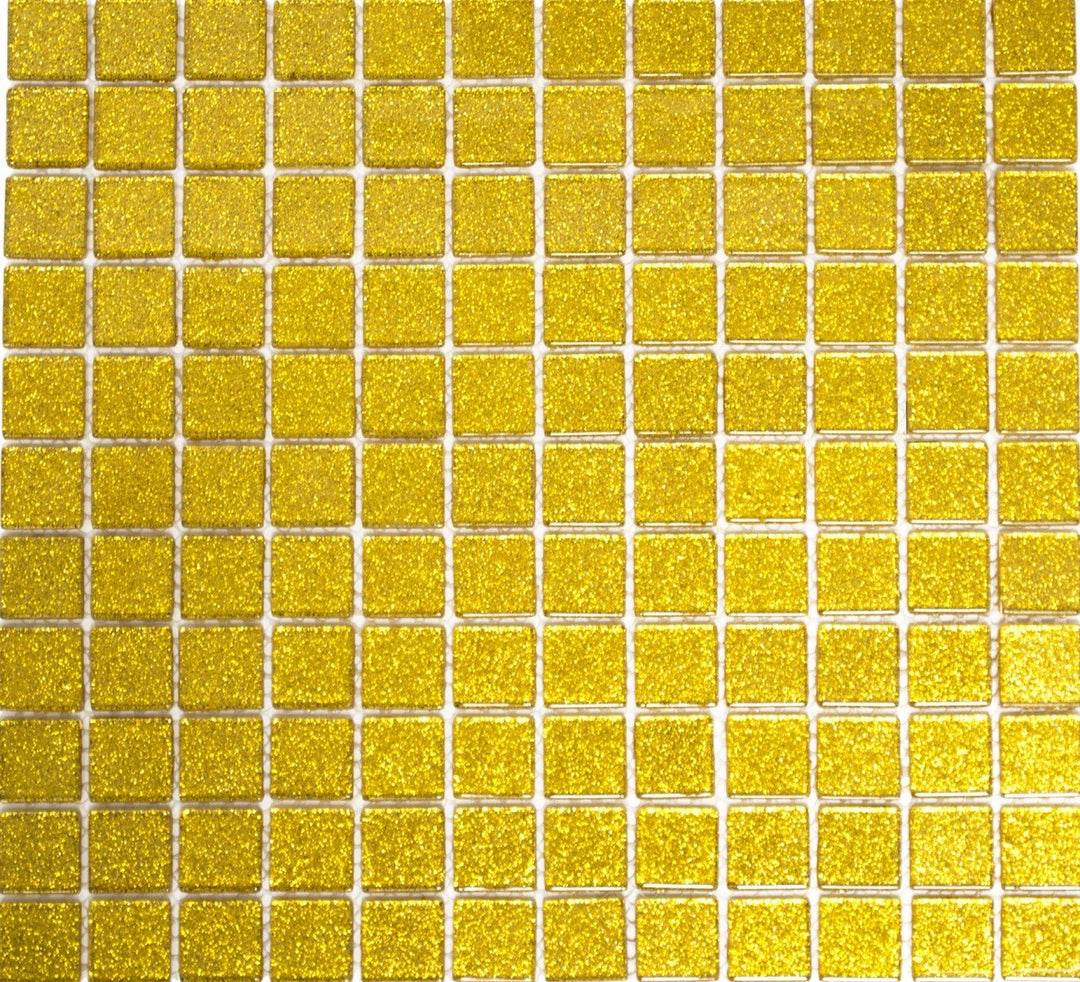 Mosaik Quadrat Crystal uni gold gehämmert Glasmosaik Transluzent Transparent 3D Fliesenspiegel, Mosa
