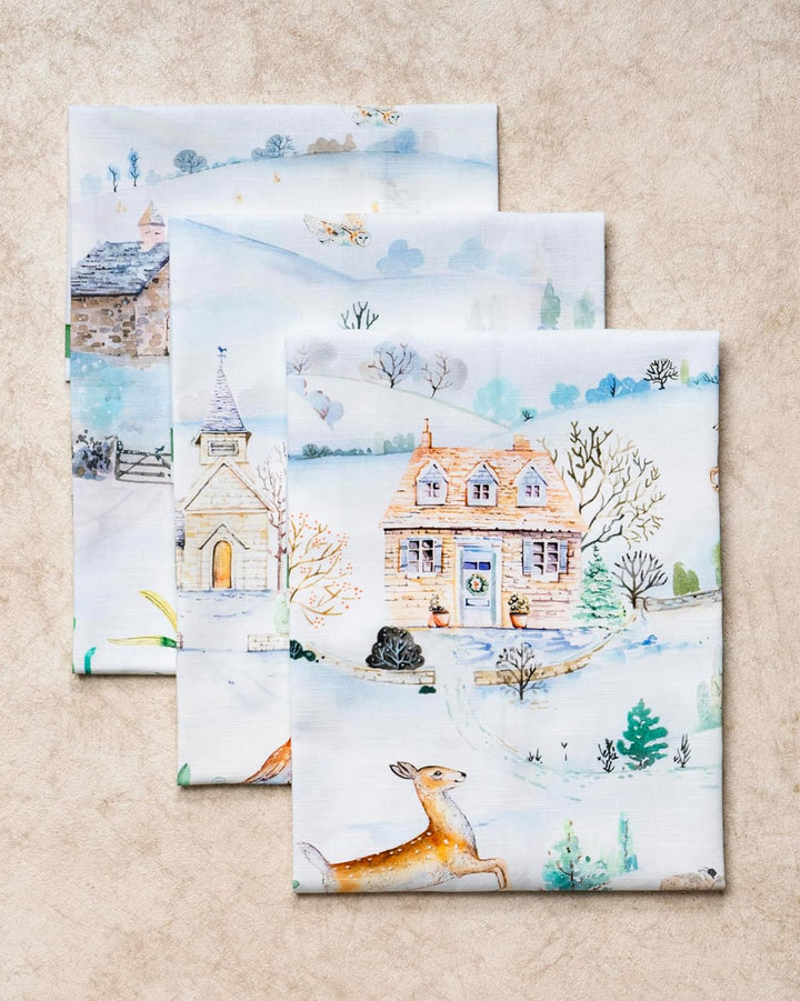Maison d'Hermine Küchenhandtücher 3er-Set 100% Baumwolle 70 cm x 50 cm Wiederverwendbare Geschirrtüc