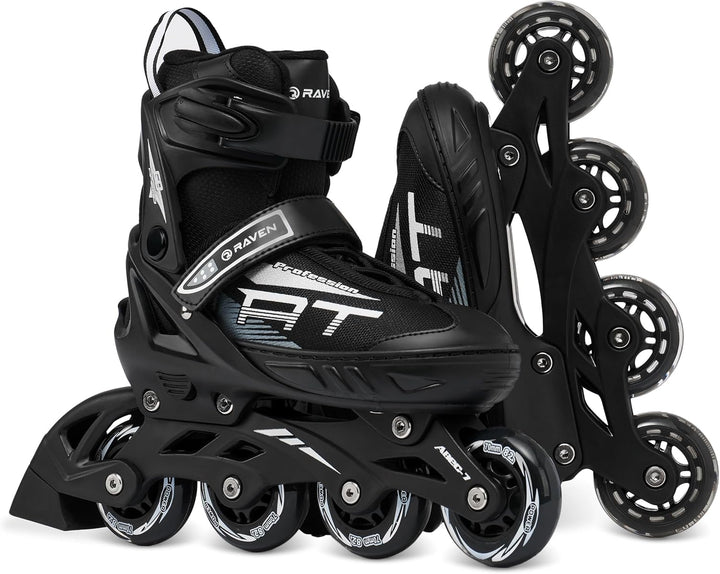 RAVEN Inline Skates Inliner Profession Black verstellbar (38-42(25cm-27,5cm))