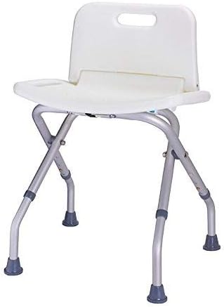 MSV 140702 MSV Duschsitz klappbar mit Rückenlehne höhenverstellbar, 45 x 31 x 68.5 cm