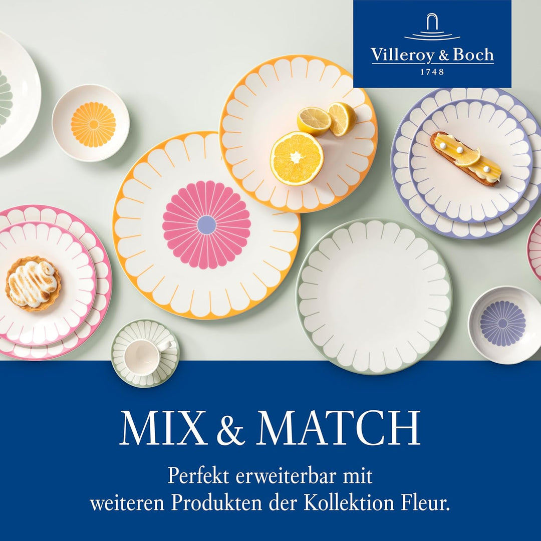 Villeroy &amp; Boch - Fleur vert Frühstücksteller grün, Spülmaschinenfest, Mikrowellensicher, Desserttel