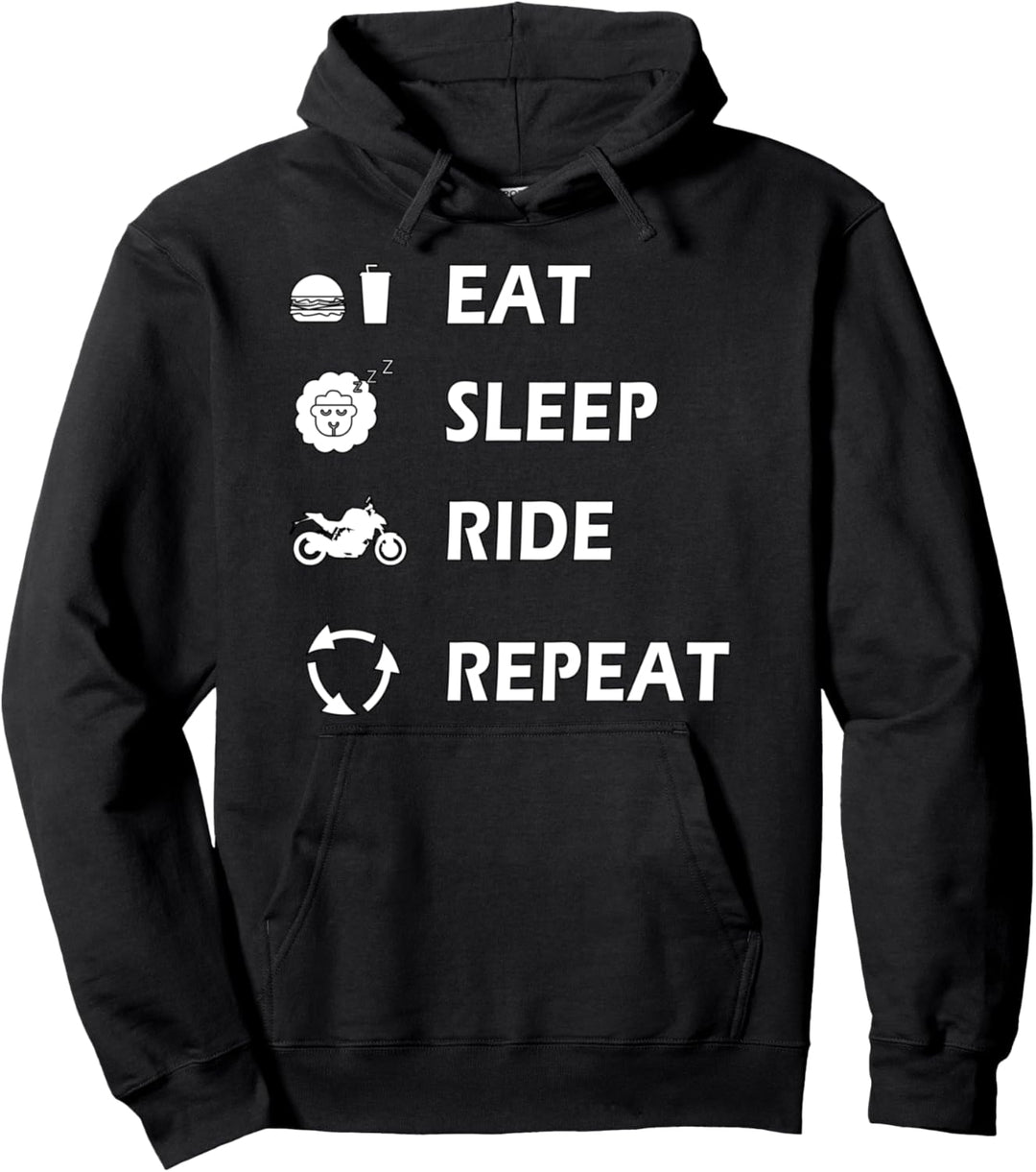 EAT, SLEEP, RIDE and REPEAT | Motorrad Pullover Hoodie