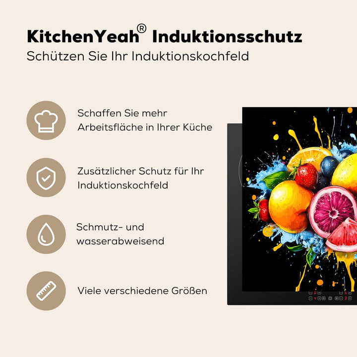 KitchenYeah© Herdabdeckplatte 59x51 cm Einteilig Abdeckplatten Cerankochfeld Abdeckung Ceranfeld Her