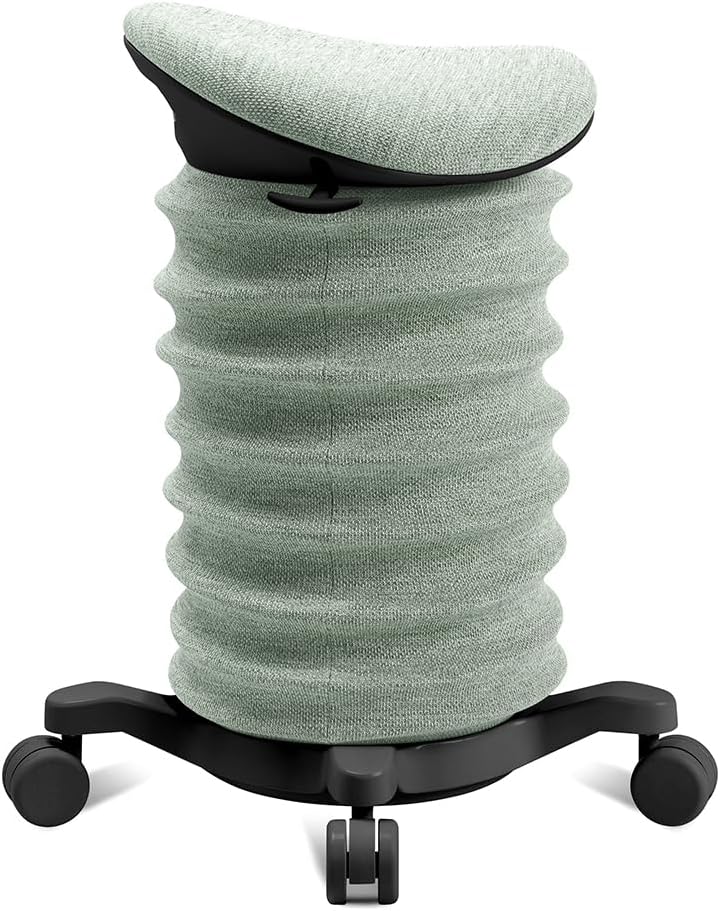 TOPSTAR Sitness 4D mit Rollen AGR-Zertifiziert Dynamischer Sitzhocker schwarz - grün, ergonomischer