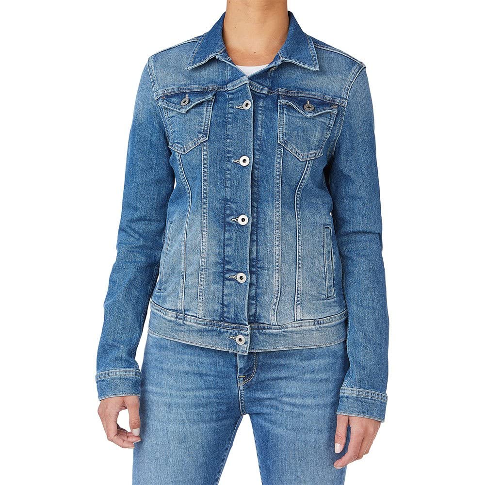 Pepe Jeans Damen Thrift Jacket (1er Pack) S Blue (Denim-GV1), S Blue (Denim-GV1)
