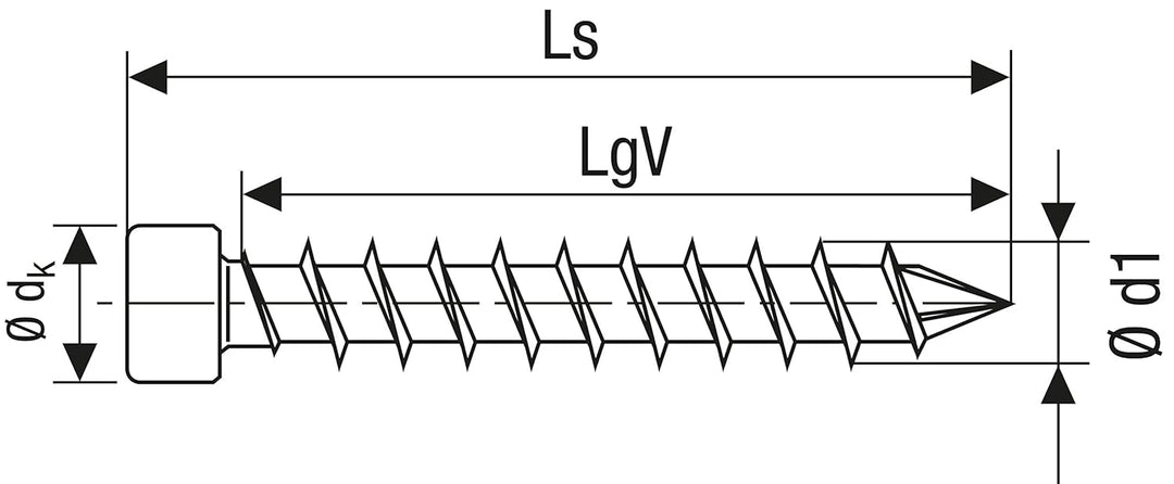 SPAX Holzbauschraube, 8,0 x 300 mm, 50 Stück, T-STAR plus, Zylinderkopf, Vollgewinde, CUT-Spitze, WI