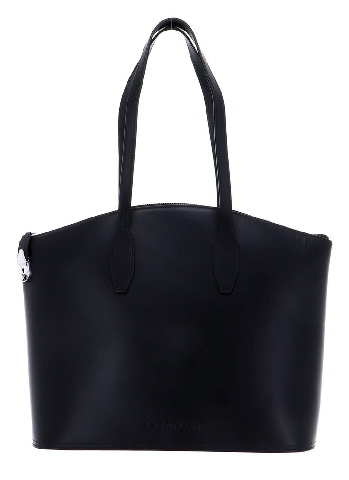 Calvin Klein Lock Domed Shopper Black