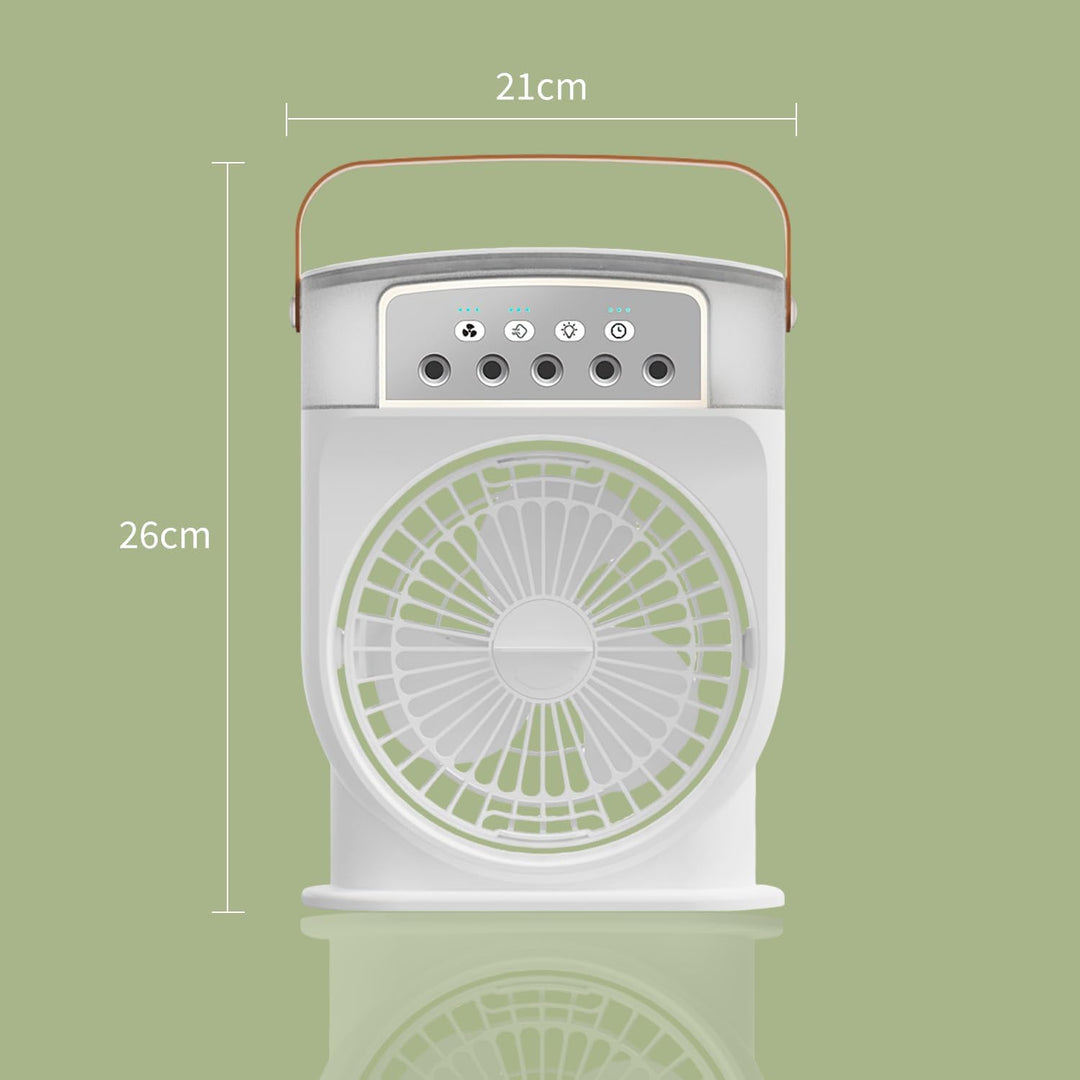 ragbare Klimaanlage Fan, 4 in 1 Personal Mini Cooling Fan mit Wassernebel Spray, 3 Geschwindigkeiten