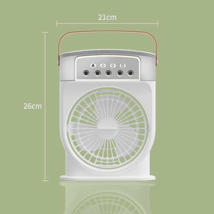 ragbare Klimaanlage Fan, 4 in 1 Personal Mini Cooling Fan mit Wassernebel Spray, 3 Geschwindigkeiten