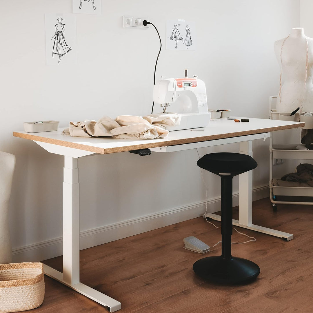 boho office® Schreibtischplatte, Tischplatte – 120 x 80 x 2,5 cm in Weiss mit edler Multiplex Echtho