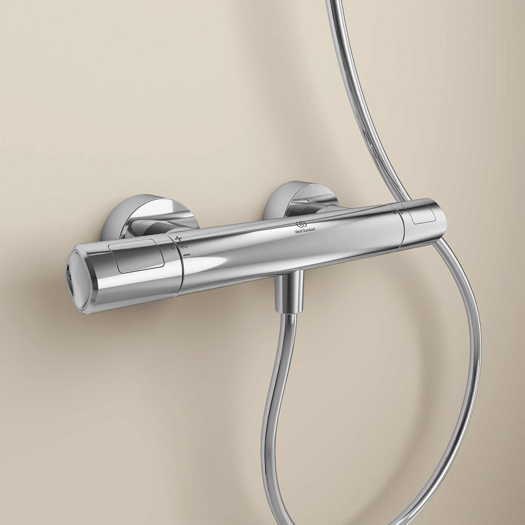 Ideal Standard A7229AA Ceratherm T100 Brausethermostat Aufputz chrom Zeitgenössisch Aufputz Chrom, Z