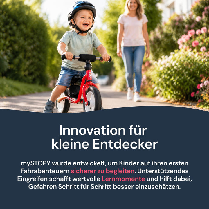 mySTOPY Bremsassistent für PUKY LR M Laufrad mit Motiv I für Kinder ab 2,5 Jahre | integriertes Rück
