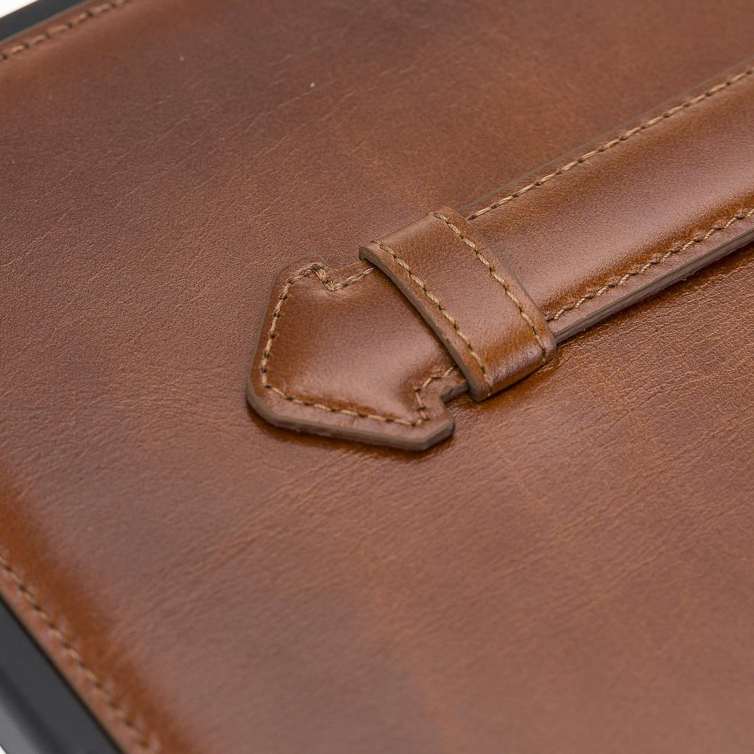 Solo Pelle Hülle geeignet für Apple iPad Pro 12,9" 2020 Echtleder Case aus echtem Leder. Unterstützt