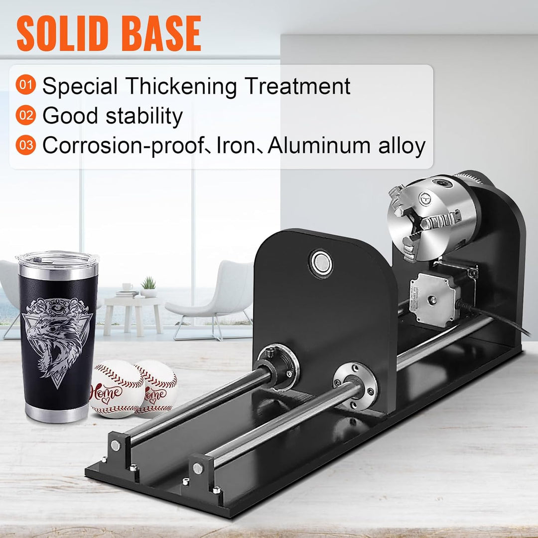 Laser Rotationsachse Drehachse Y-Achse mit 3-Backenfutter &amp; Schrittmotor, 360° drehbare Laser-Rotati