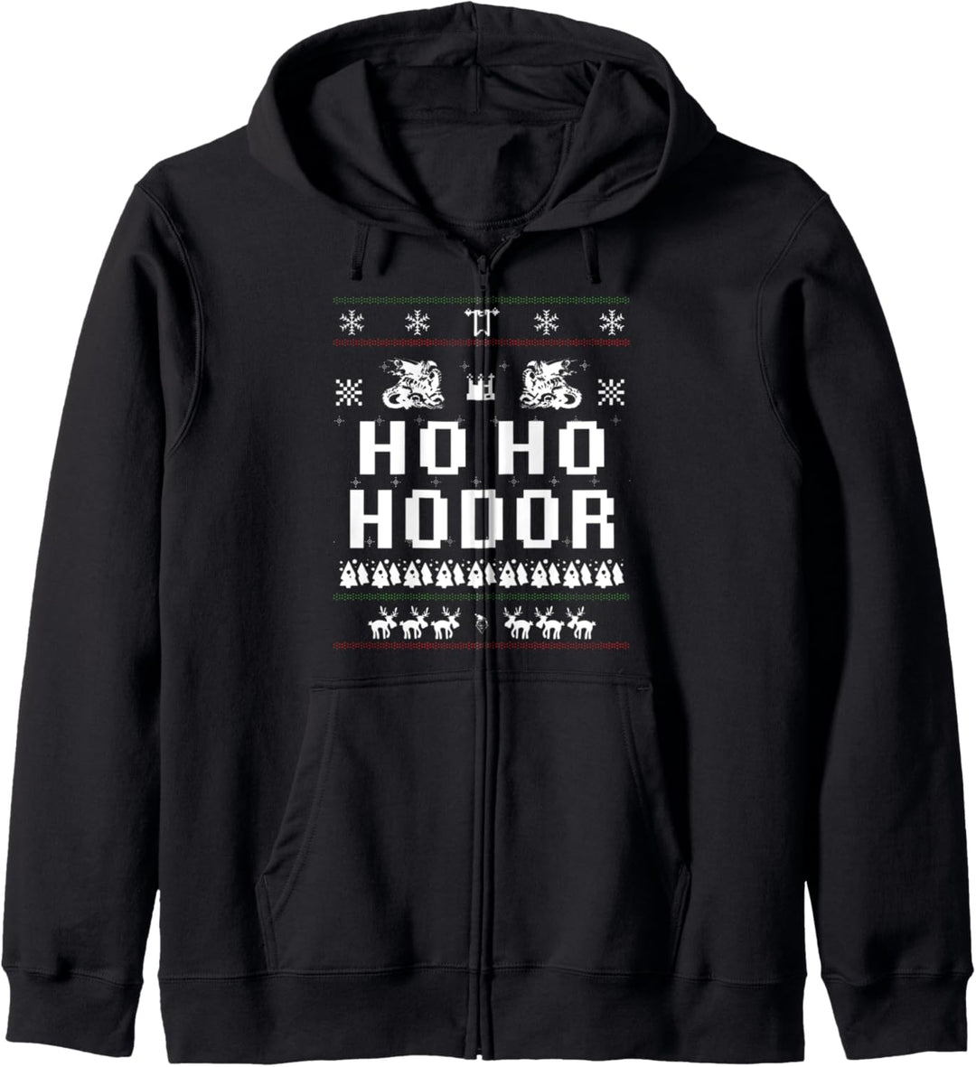 Ho Ho Hodor Shirt Hässliches Weihnachts-T-Shirt Kapuzenjacke
