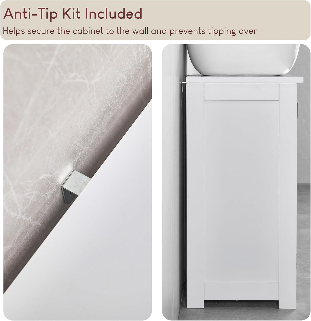 Bath Vida Priano Waschbecken-Unterschrank für Badezimmer, bodenstehende Aufbewahrungseinheit, weiss,