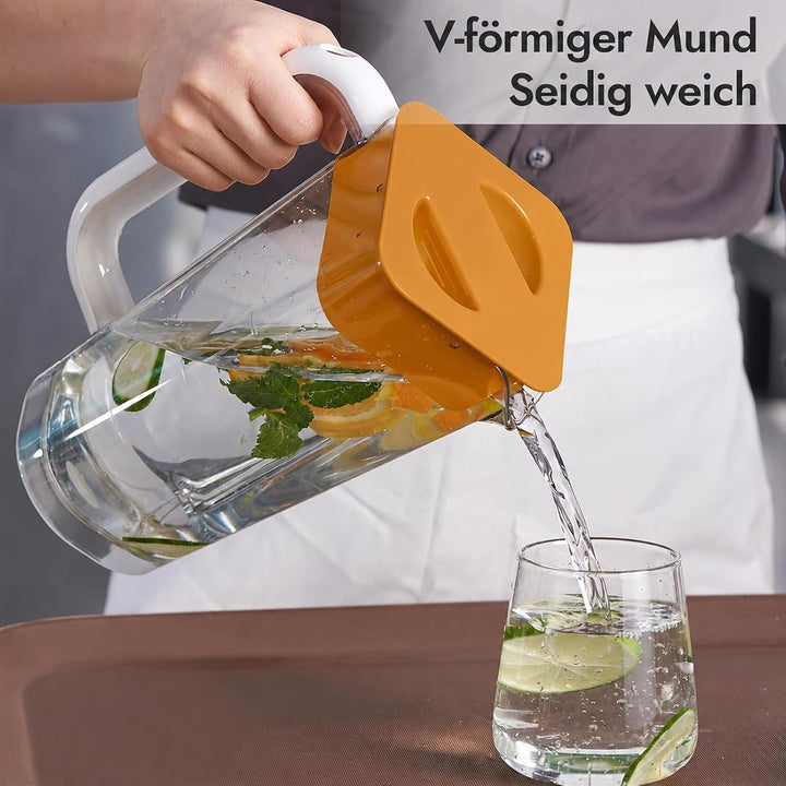 CURTA krug 2liter Wasserkrug Mit Deckel Mit Griff mit Skala, Kunststoff Für kühlschrank,2 liter pitc