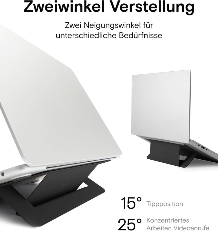 MOFT Invisible Airflow Laptopständer, mit Offenem Design für Wärmeableitung, Einstellbare Doppelwink