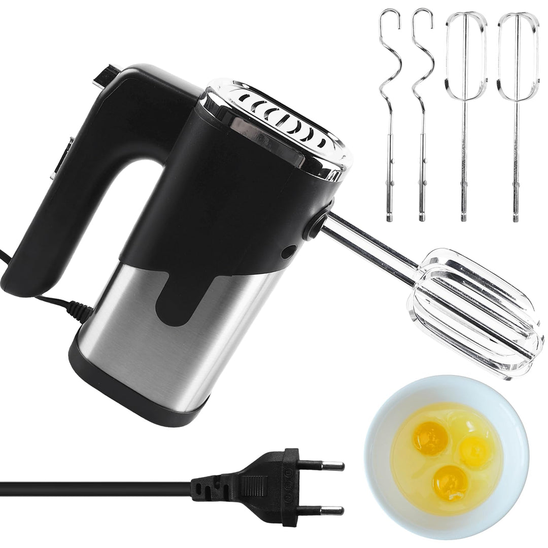 Handmixer: 800W Mixer Handrührer, 7 Geschwindigkeiten, Elektrisch Handrührgerät mit 4*Edelstahl Zube