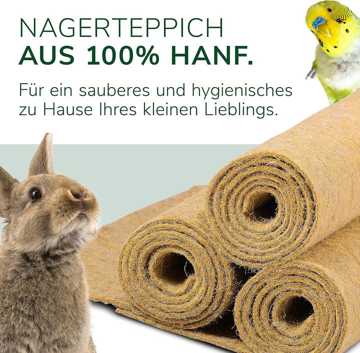 Natursache 10 Nagermatten aus 100% Hanf, 100 x 50cm – saugstark, staubfrei & schützend I Hochwertige