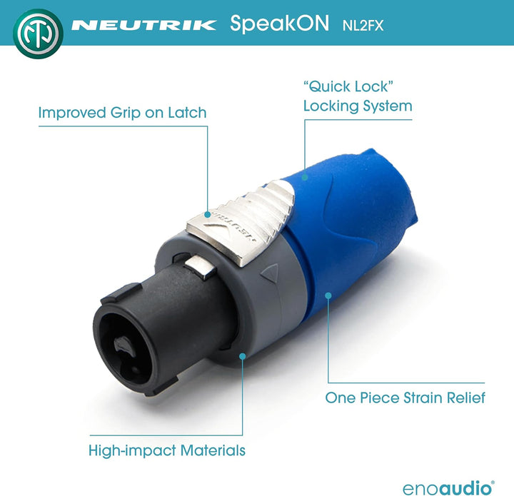 enoaudio Mogami 3082 High-End Lautsprecherkabel | Neutrik Speakon | HiFi, 1,0 m, 1,0 m