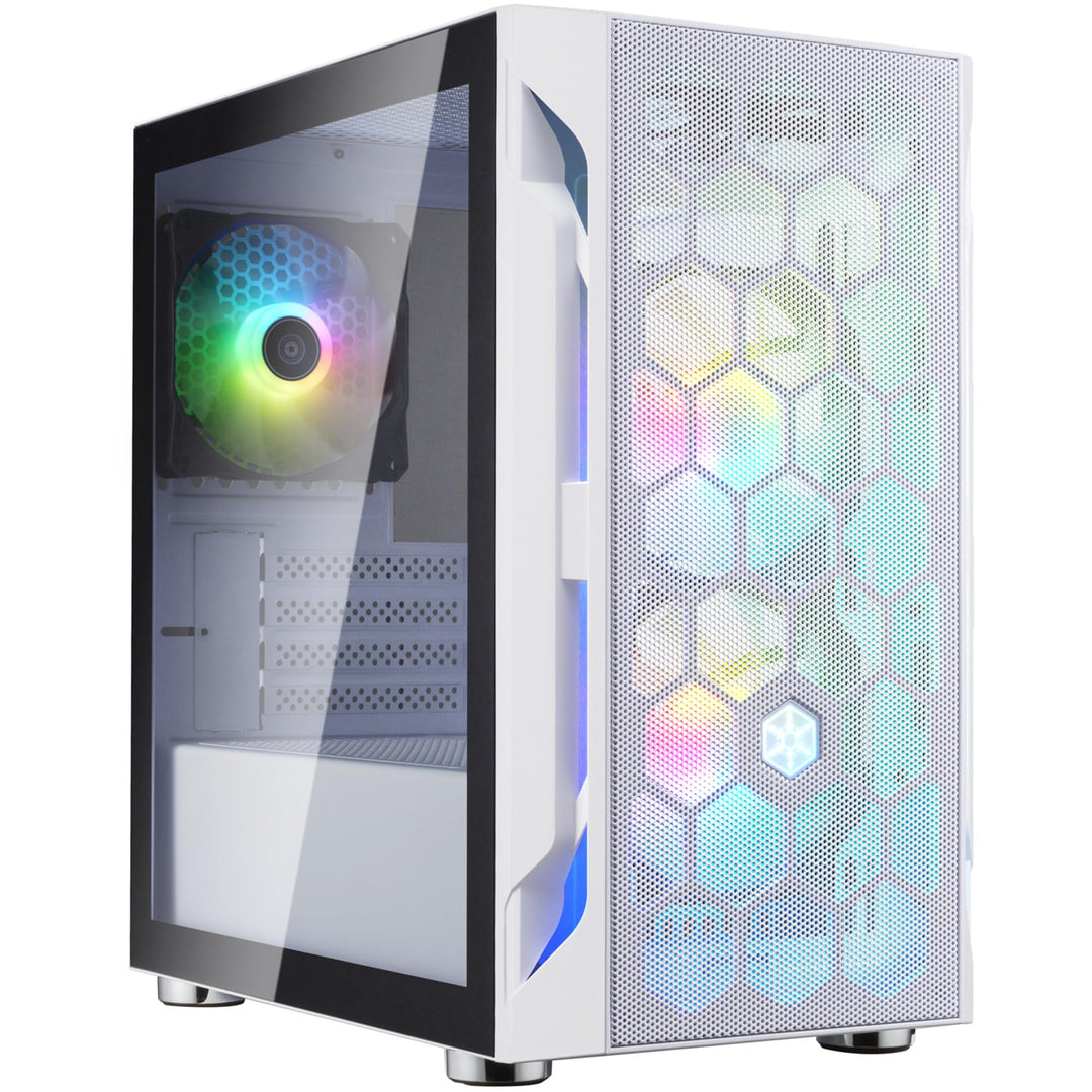 SilverStone Technology SST-FAH1MW-PRO - Fara H1M Micro-ATX Gaming Computer Chassis mit ARGB-Beleucht