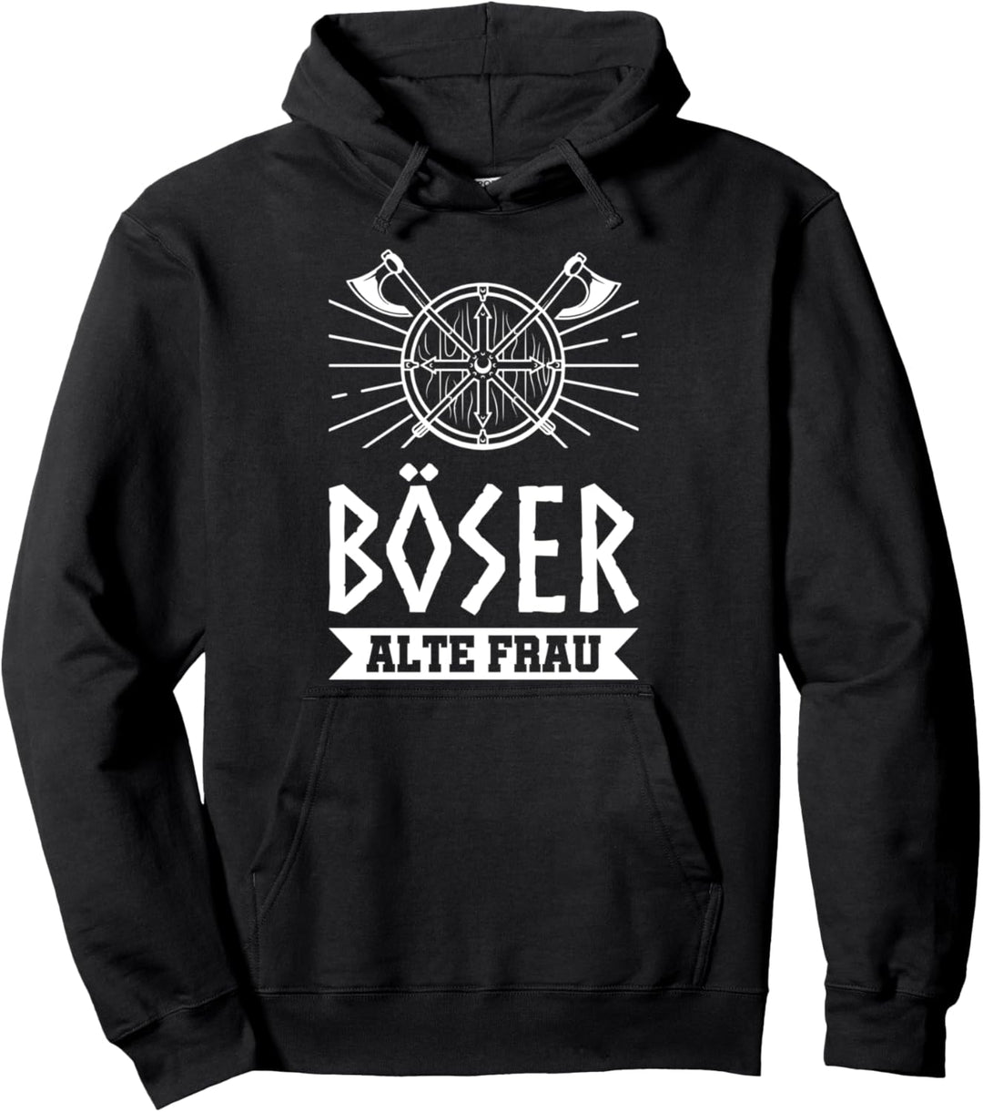 Böse alte Frau Schildmaid Alte Frau Pullover Hoodie