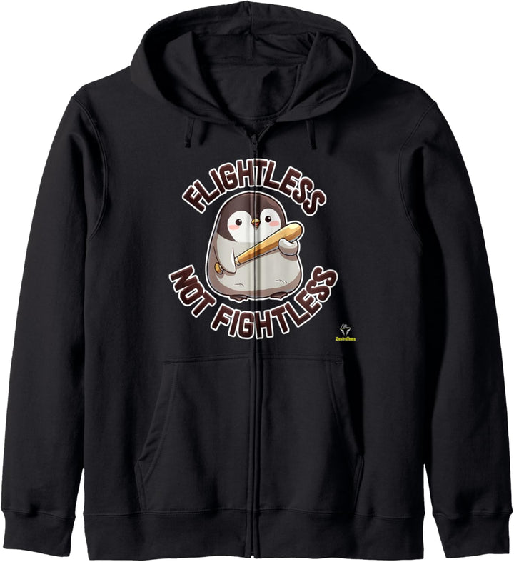 Flightless not Fightless - a drohender Pinguin Kapuzenjacke