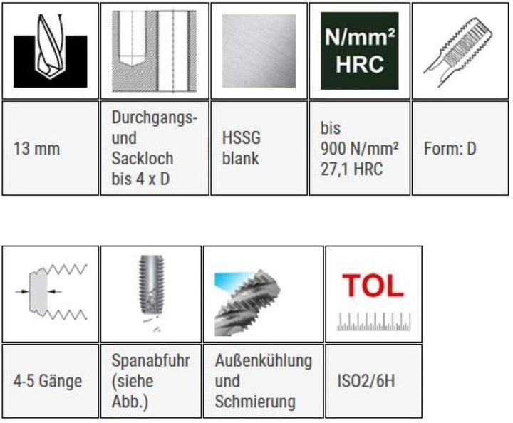 BAER HSSG Einschnittgewindebohrer Form D - MF 14 x 1,0 - Gewindeschneider - Gewindebohrer - Gewinde