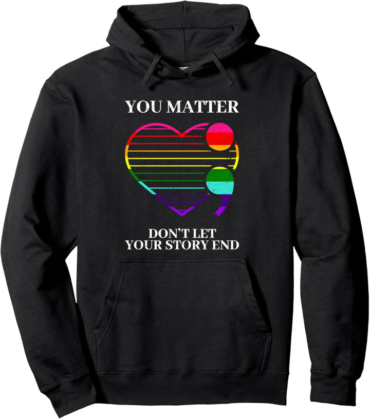 Semikolon Mental Health Awareness - Suizidprävention Pullover Hoodie