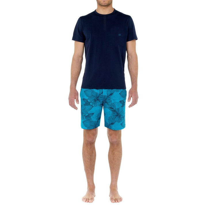 ZXYA Herren Court FANO Pyjama-Sets, Bleu, M