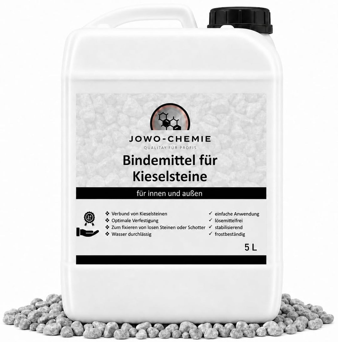 Kiesbinder (5L) Kiesverfestiger Bindemittel für Kies/Schotter Aller Art Mulchbinder Gartenbahn Stein