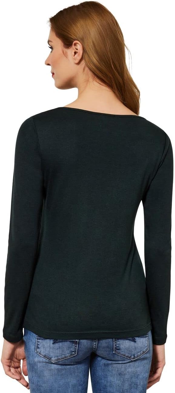 Damen Shirt in Unifarbe 38 Deep Clary Mint, 38 Deep Clary Mint