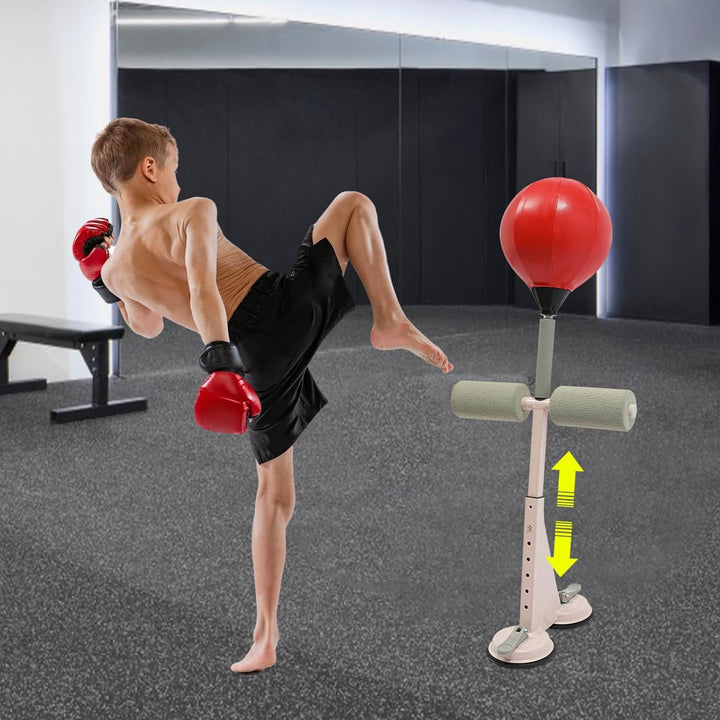 Freistehender Boxsack mit Saugfuss: Boxtraining für Teenager und Erwachsene, Kickboxsack mit Ständer