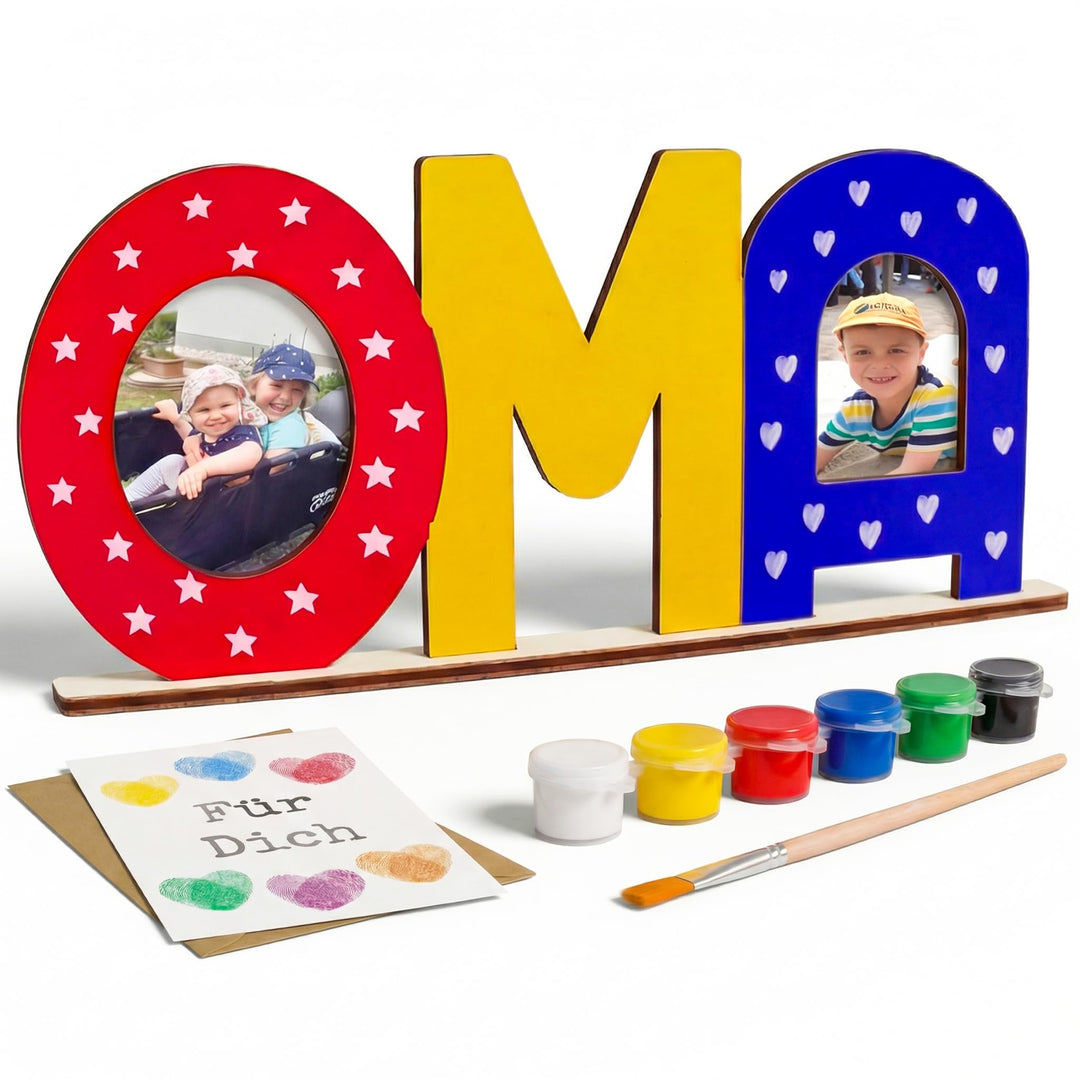 LIDAM Oma Geschenk Enkel | Einfach &amp; Schön | Holznamen bemalen | Geschenk für Oma, OMA